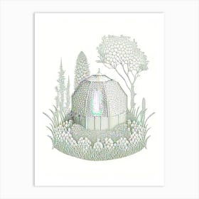 Beehive In A Garden 5 Vintage Art Print