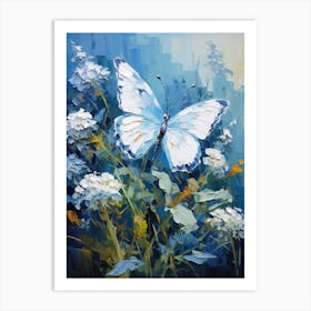 White Butterfly Art Print