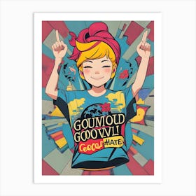 Happy Girl Art Print