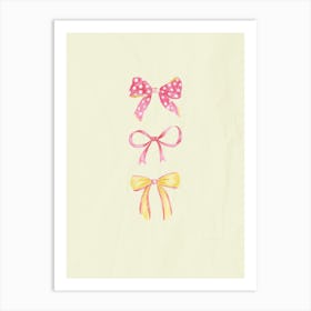 Cute Bows Art Print