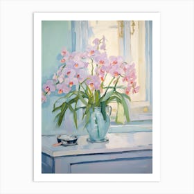A Vase With Orchid, Flower Bouquet 3 Art Print