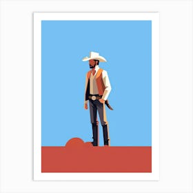 Minimalistic Cowboy Tale Art Print