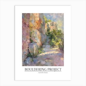 Bouldering Project Austin Texas Oil Painting 2 Poster Art Print