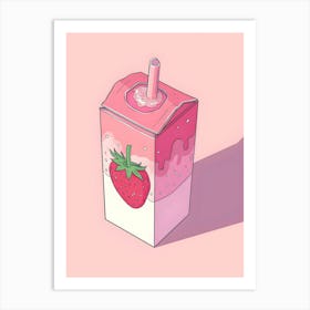 Strawberry Ice Cream Art Print