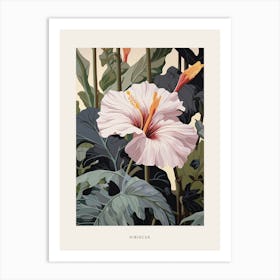 Flower Illustration Hibiscus 2 Poster Art Print