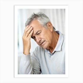 Senior Man With Headache Affiche