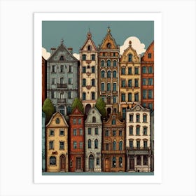 Old Buildings In Poland Art Print