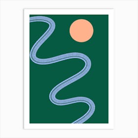 Blue River In The Green Art Print