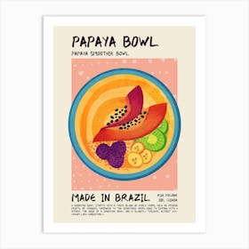 Papaya Bowl Art Print
