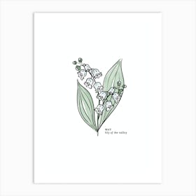 May Lily of the Valley Birth Flower 1 Art Print