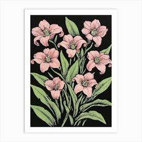 Pink Lilies Art Print