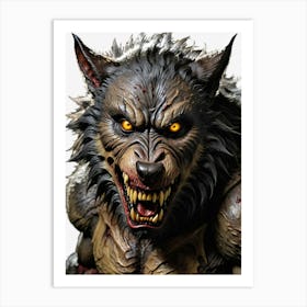 Werewolf at Fullmoon Art Print