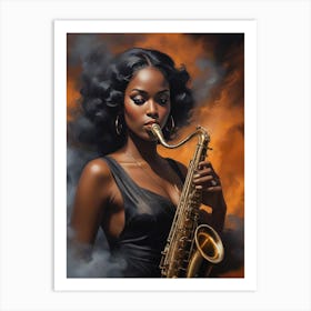 Music Blues Trumpet Saxophone 2 Art Print