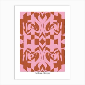 Pattern Bizarre In Maroon Art Print