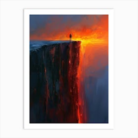 Sunset On The Cliff 2 Art Print