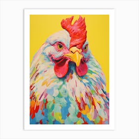 Colourful Bird Painting Chicken 4 Art Print