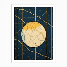 Kintsugi Golden Repair Japanese Style 1 Art Print