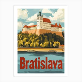 Aihrgdesign A Vintage Travel Poster Of Bratislava 2 Art Print