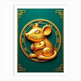 Chinese Zodiac Rat Art Print