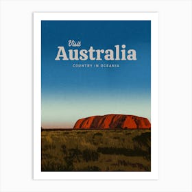 Visit Australia Country In Oceania Art Print