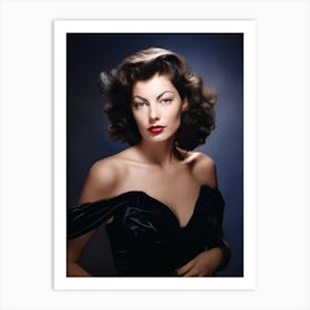 Color Photograph Of Ava Gardner 1 Art Print