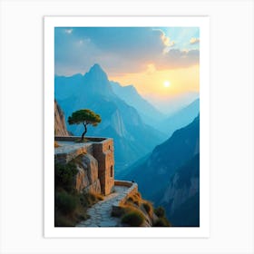 Sunrise In The Mountains 2 Art Print