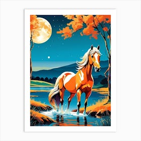 Horse By The Water 1 Art Print