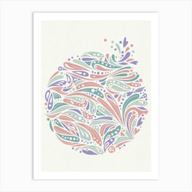 Groovy Splash [spring green / pink] Art Print