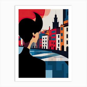 San Sebastian, Spain, Bold Outlines 2 Art Print