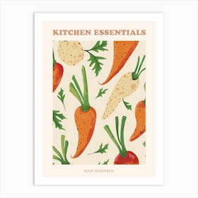Root Vegetables Pattern Poster 4 Art Print