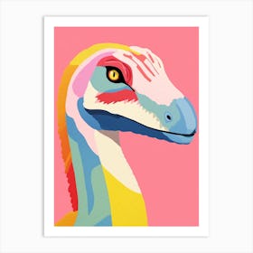 Colourful Dinosaur Oviraptor Art Print