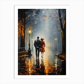 Nighttime Intertwined Intimate Art For Lovers Art Print