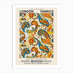 Poster Flores Vista London Fabrics Floral Pattern 1 Art Print