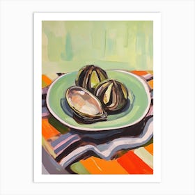 Mussels Italian Still Life Painting Art Print