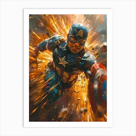 Captain America 25 Art Print