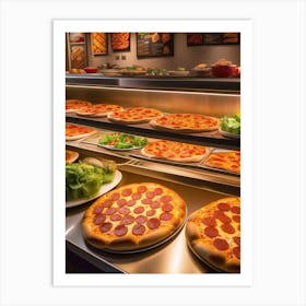Pizzas On Display Art Print