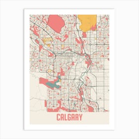 Calgary Map Poster Art Print