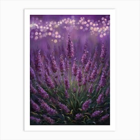 Lavender At Night Art Print