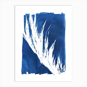 Pampas Grass Botanical Cyanotype Art Print