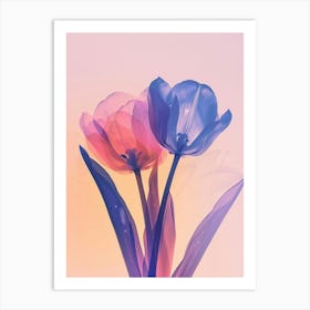 Iridescent Flower Tulip 1 Art Print