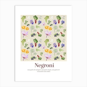 Negroni - Cocktail Art Print Art Print