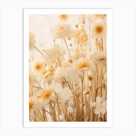 Boho Dried Flowers Marigold 1 Art Print