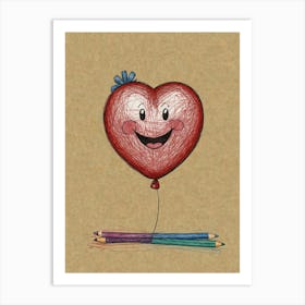 Heart Balloon 12 Art Print