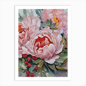 Beautiful lush Peonies Art Print