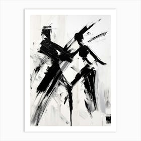 Dance Abstract Black And White 4 Art Print