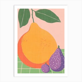 Figs And Oranges Art Print