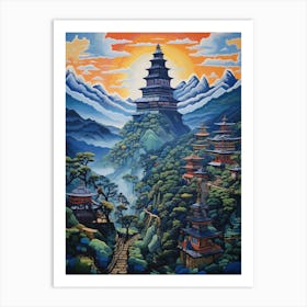 Asian Pagoda Art Print