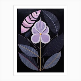 Lilac 1 Hilma Af Klint Inspired Flower Illustration Art Print