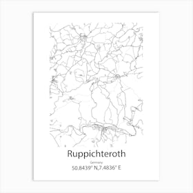 Ruppichteroth,Germany Minimalist Map Poster