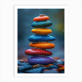 Colorful Pebbles Art Print